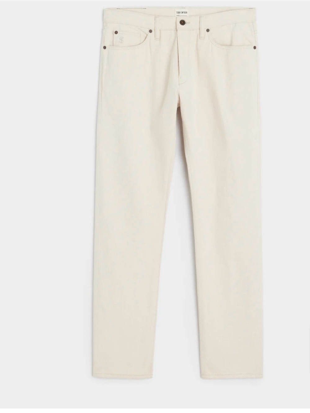 Todd Snyder Off-White Straight Chinos